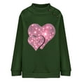 thumbnail image 4 of BLVB Women's Casual Long Sleeve Sweatshirt Tops Basic Loose Mock Turtleneck Lightweight Tunic Pullover with Button, 4 of 5