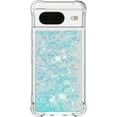 thumbnail image 2 of Compatible with Google Pixel 8 Liquid Case Glitter Cute Clear Phone Case Shiny Floating Quicksand Shockproof Protective Bumper Soft TPU Girly Women Case for Google Pixel 8 5G Star Blue YB, 2 of 14