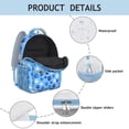 thumbnail image 4 of Blue Dog Paw Footprint Backpack for School,Cute School Bag,Schoolbag with Adjustable Shoulder Straps & Padded Back,15.3"x11"x6.7", 4 of 6