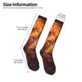 thumbnail image 2 of Sikiie Red And Blue Fire Lion Knee Socks, High Socks Long Stretchy Sock Women Knee High Stocking, Long Socks for Women, 2 of 6