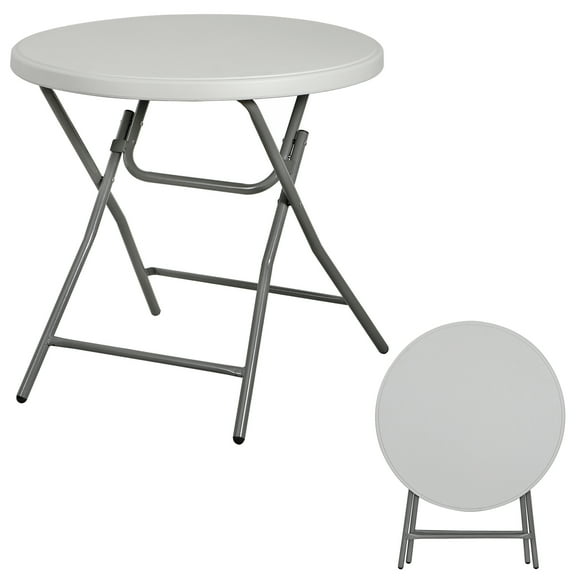 AOJDVE Portable plastic dining table, card table, party, camping table, white durable outdoor table