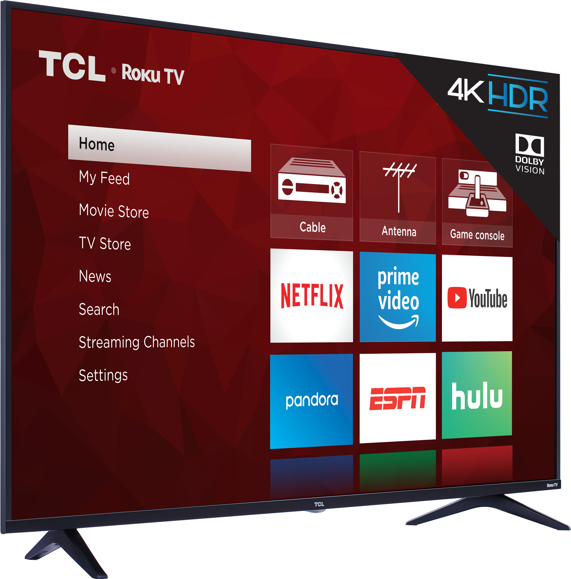 TCL 43" Class 4K Ultra HD (2160p) Dolby Vision HDR Roku Smart LED TV (43S517) - image 5 of 16