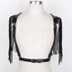 thumbnail image 5 of Arnés de cuerpo y pecho ajustable de cuero PU para mujer, cinturón de bondage con borlas en los hombros, ropa en forma de Y, 5 of 5