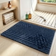 thumbnail image 4 of CuiLiyq Thickened Chenille Bath Mat, 30"x18" Absorbent Non Skid Rug, Soft Floor Pad for Bathroom, Entryway, Bedroom (Blue), 4 of 6