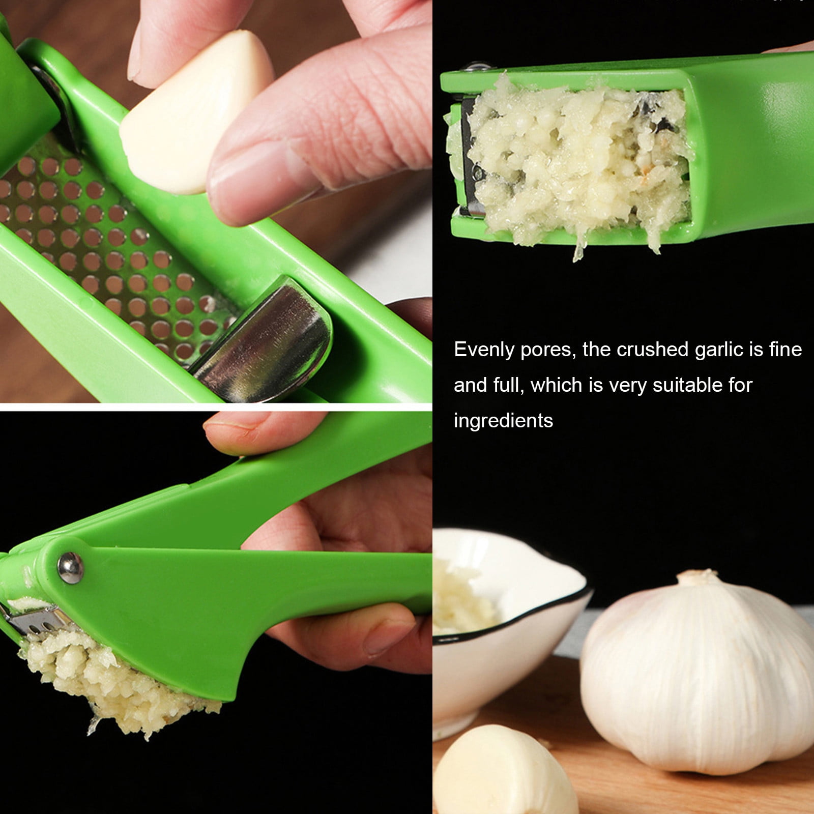 Clearance!lulshou Stainless Steel Garlic Press Crusher Squeezer Masher Home  Kitchen Mincer Tool 