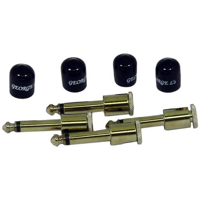 George Ls 155 Guage Right Angle Plugs with Black Jackets (4 Piece Set)