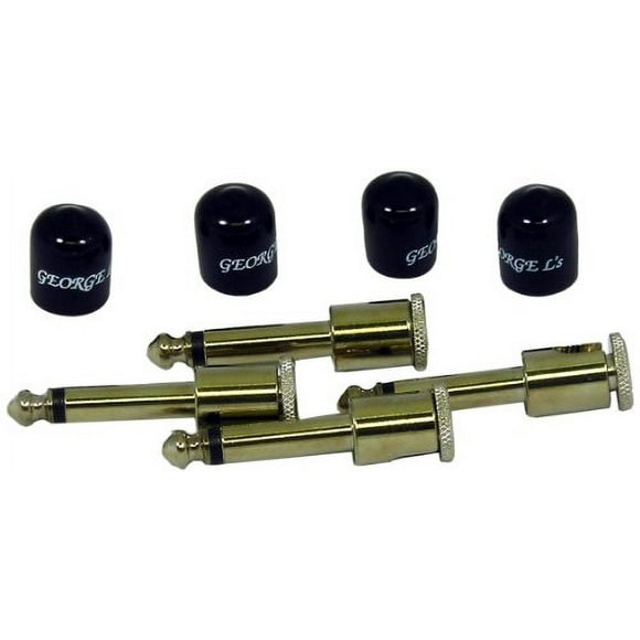 George Ls 155 Guage Right Angle Plugs with Black Jackets (4 Piece Set)
