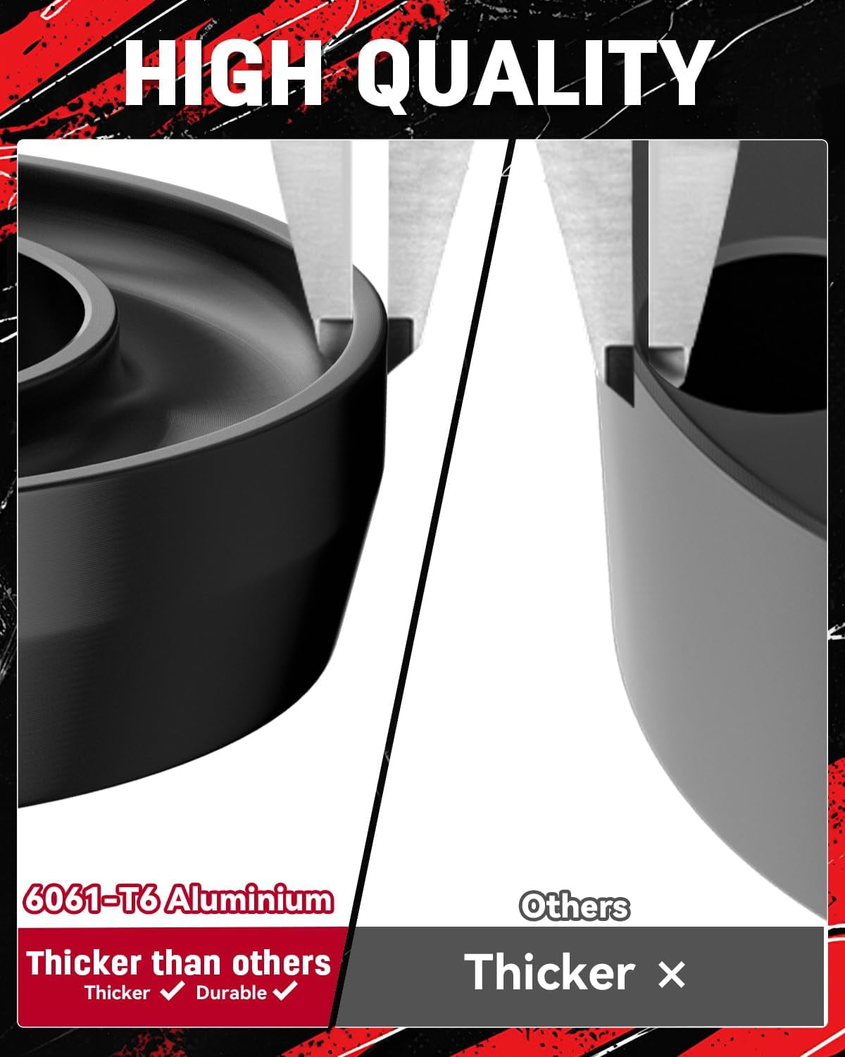 Richeer 2" Front Leveling Lift Kit for 1999-2006 Silverado 1500 Sierra 1500 (2WD Only), Classic 2007 Chevy Silverado 1500 2WD,Leveling Lift Kit Forged Front Strut Spacers Raise your Vehicle by 2"