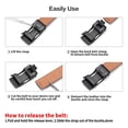 thumbnail image 2 of SENDEFN Men's Leather Belt Automatic Ratchet Buckle Slide Belt for Dress Casual Trim to Fit with Gift Box, 2 of 6