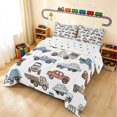 thumbnail image 2 of Erosebridal Vintage Truck Queen Comforter Set, Gray Comforter Sets Queen, Gray Vintage Trucks, Polka Dots Reversible 3 Pieces 1 Comforter and 2 Pillowcases, 2 of 6