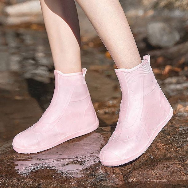 Cubierta de silicona impermeable para Botas de lluvia, Protector de zapatos antideslizante para exteriores, calzado grueso reutilizable para niños