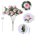 thumbnail image 6 of Artificial Rose Bud Silk Flowers Bush Long Artificial Flower Bush for Wedding Decor Home Decoration Faux Roses Decor- Fake Rose with Stem, 6 of 8