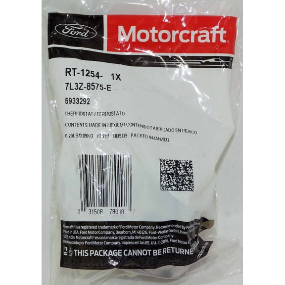 Motorcraft Thermostat Assembly - RT1254