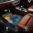 thumbnail image 4 of Salouo Palm Trees for Car Floor Mat Set of 4–Car Carpet Mats - Car Mats with Anti-Slip Backing & Driver Heel Pad Universal Fit for Cars, Trucks, SUVs, and Vans, 4 of 6