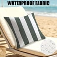 thumbnail image 7 of Yhmxh Outdoor Waterproof Throw Pillow Covers, Fade Resistant Modern Pillow Covers, Decorative Striped Cushion Cases Cushion Covers for Patio Furniture Couch Balcony Garden Bench, 18x18 inch, 7 of 7