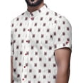 thumbnail image 4 of BESTMAN Casual Printed Shirts For Men Slim Fit Button Down Short Sleeve Shirt, 4 of 5