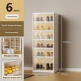 thumbnail image 2 of Space-Saving Collapsible Shoe Storage Cabinet – 6-Tier Stackable Plastic Organizer for 12 Pairs, Transparent Magnetic Doors, Easy Assembly Shoe Rack for Hallway, Closet, Living Room – 6th Floor, 2 of 8