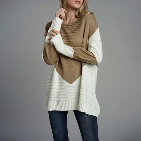 on Sale! HIMIWAY Stay Cozy and Trendy with Our Fashionforward Women s Knitwear a Musthave for Every Fashion Enthusiast! Warm and Stylish Women s Sweater for Winter Camel L