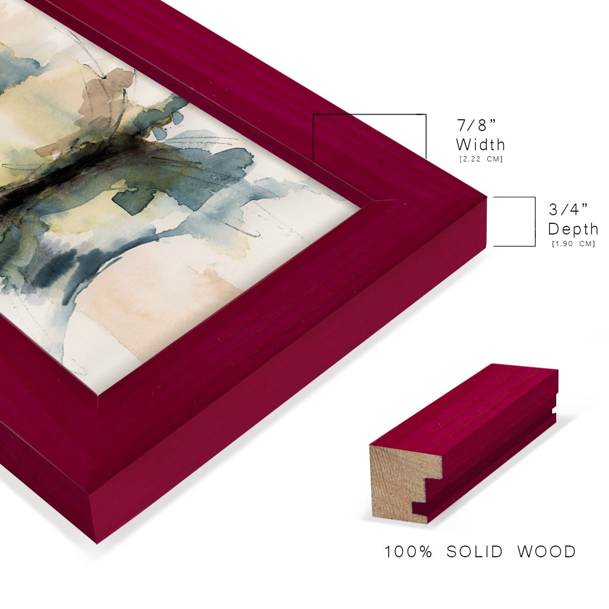 Winter Shoal II - Framed Print w/glass - Cherry Red