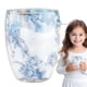 thumbnail image 5 of Bearachild Taza de cristal con flores, doble pared, transparente, fusiones florales, taza de té, flores secas, tazas de café de 350ml, florales Mostrada do, 5 of 6