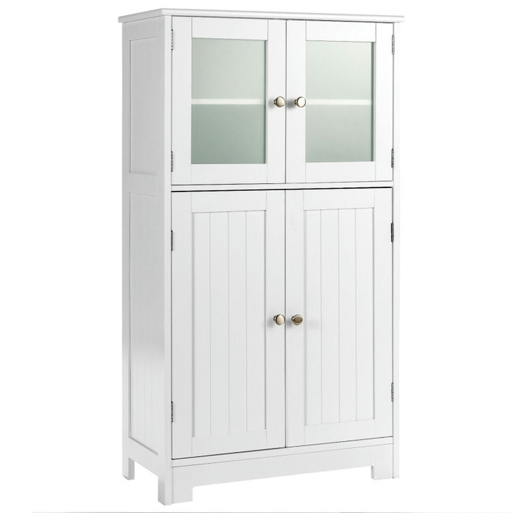 Finihen Bathroom Storage Cabinet, Bathroom Floor Cabinet, Bathroom Floor Storage Locker Kitchen Cabinet with Doors and Adjustable Shelf, for Bathroom, Living Room, Bedroom, Kitchen, White Finihen Bathroom Storage Cabinet, Bathroom Floor Cabinet, Bathroom Floor Storage Locker Kitchen Cabinet with Doors and Adjustable Shelf, for Bathroom, Living Room, Bedroom, Kitchen, White