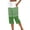 Green, variant on DeHolifer Capris Pants for Women Summer Casual Printed Cropped Pants Side Silt Drawstring Loose Trousers Red L