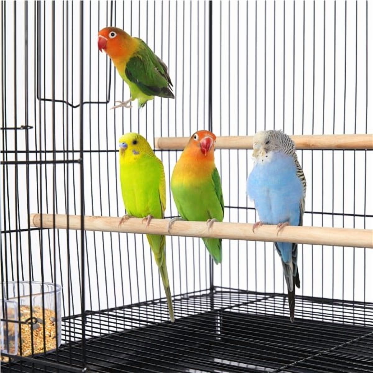 ZYPPP Flight Bird Cage for Parakeet Budgie Finch Lovebird w/ Detachable Stand&Wheels