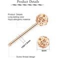 thumbnail image 2 of LinenLoon 2 Pairs Stainless Steel Nipple Ring CZ Barbell Rhinestone Nipple Studs for Nipple Tougue Body Piercing. 14 G, 2 of 5