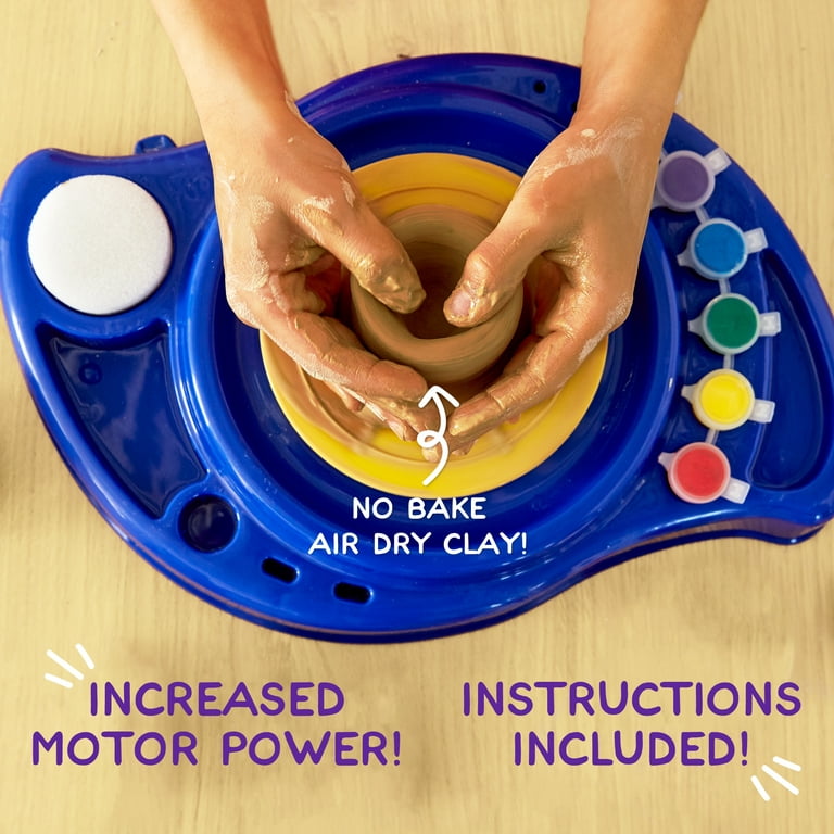 Kids Pottery Wheel Kit Diy Rich Color Educational Craft Activity