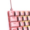 thumbnail image 2 of Teclado mecánico para juegos T60, interruptor azul, teclado de 62 teclas para PC (rosa) Ehuebsd Para estrenar, 2 of 8