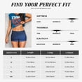 thumbnail image 5 of Honeii Retro Blue Glitter Print Women's Workout Shorts, Gym Shorts for Active Wear, Sports Shorts,Women's Running Shorts,Quick Dry Athletic Shorts-XX-Large, 5 of 8