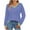 #015-Blue, variant on Neewe Sweaters for Women Fashion Loose Fit Long Sleeve Contrast Cable Knit Pullover Sweater Jumper Tops