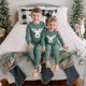 thumbnail image 5 of Pijamas Herrnalise para niños pequeños, bebés, niños y niñas, con ciervos navideños, camisetas y pantalones, pijamas, conjuntos de ropa de dormir, 5 of 8
