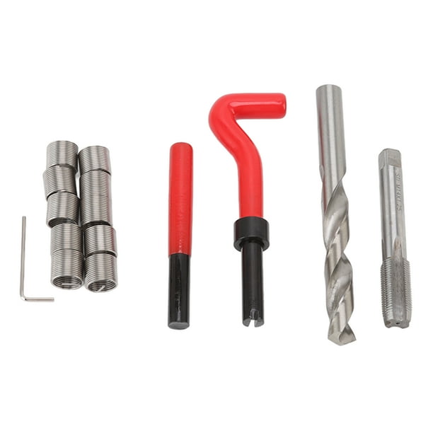 Juego de reparación de roscas métricas, kit de reparación de roscas, juego de herramientas de inserción de machos de roscar métricos, kit de reparación de brocas de rosca, ingeniería de precisión