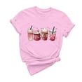 thumbnail image 2 of Meichang T-Shirts de la Saint-Valentin pour Femmes Mignons Cœur Graphique T-Shirts Manches Courtes Col Rond Cadeau de Saint-Valentin Tee Décontracté Cœurs Hauts, 2 of 5