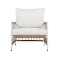 thumbnail image 4 of Patio Furniture Sets 3-Piece Bohemian Outdoor Furniture Set with 2 Lounge Chairs & Glass Top Side Table - Handwoven Rope & Powder-Coated Steel Frame - Waterproof Cushions Patio Conversation Set for G, 4 of 15