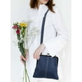 thumbnail image 3 of Deago Denim Crossbody Tote Bags for Women, Mini Blue Denim Totebag Kiss Lock Purses and Handbags Accessories, 3 of 9
