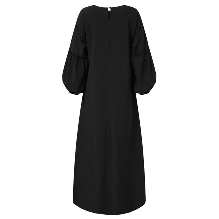 Hauaitttt Women Solid Color Long Sleeve Ruffle Dress Long Sleeve Prayer  Clothes Chiffon Scarf Hijab Nigerian Dresses for Women Elegant Pregnancy  Dress for Women Long Sleeve Maxi Dresses for Girls - Walmart.com