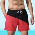 thumbnail image 2 of LpwkSSA Mens Athletic Swim Trunks Side Panel Design Quick Dry Fabric Relaxed Silhouette for Beach Trips Red XXL, 2 of 6