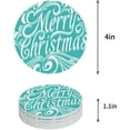 thumbnail image 1 of RYLABLUE Merry Christmas Set of 8 Round Coaster for Drinks, Absorbent Ceramic Stone Coasters Cup Mat with Cork Base for Home Kitchen Room Coffee Table Bar Decor, 1 of 5
