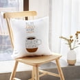 thumbnail image 5 of LALILO Throw Pillow Covers Cup Coffee With Cute Quote White Can Cushion Cover 18" x 18", 2 Pack, 5 of 6
