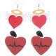 thumbnail image 1 of 2 pares de pendientes con forma de corazón, pendientes llamativos, pendientes colgantes de corazón, regalos, accesorios para mujer, 1 of 5