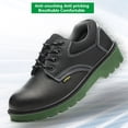 thumbnail image 4 of WEAIXIMIUNG Chaussures de Sport pour Hommes Taille 13 Semelle Verte Résistantes à l'Usure Perforation Cuir de Vache Chaussures de Travail Résistance à l'Huile Résistance aux Acide et aux Alcalis Pu Acier Massif Bout Rond Chaussures de Travail, 4 of 7