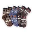 thumbnail image 6 of BambooMN Men's Cabin Double Layer Thick Soft Warm Fuzzy Comfy Home Socks, 3 Pairs Asst C, Medium, 6 of 7