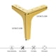 thumbnail image 2 of 4 patas para muebles, patas doradas para muebles, patas para mesas, patas para armarios, patas para muebles, patas para gabinetes, patas para muebles de metal dorado (B), 2 of 5