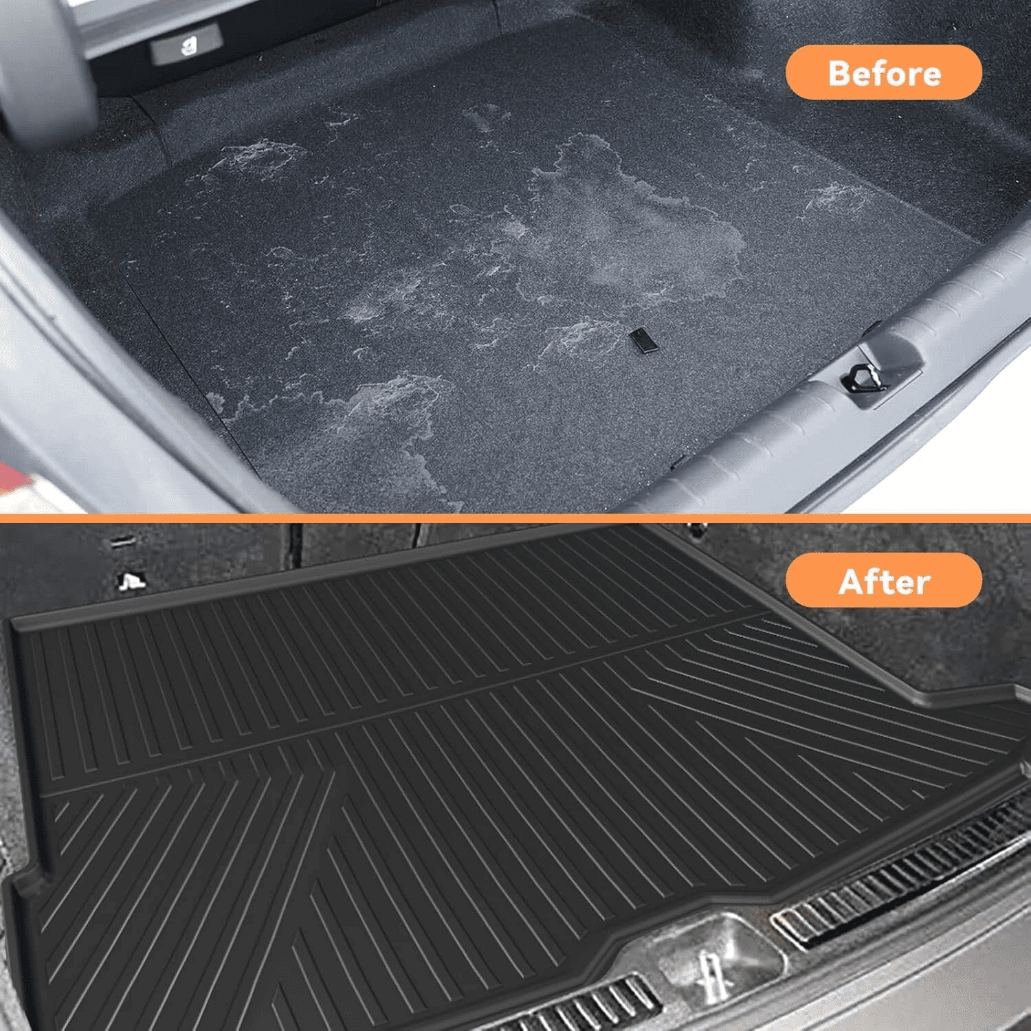 DIKSOAKR Floor Mats & Cargo Mats Fit for 2018-2024 Chevrolet Equinox Fuel Version (Non EV) - 1st & 2nd Row All Weather Protection Automotive Floor Liners &Trunk Mat &Backrest Mat