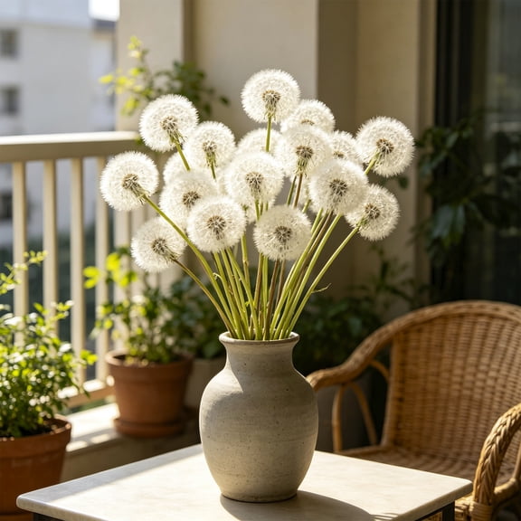 Realistic Artificial Silk Flower Stem, Long Faux Floral Arrangement for Vase, Home and Wedding Table Decor
