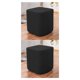 thumbnail image 1 of Inteprter Reposapiés cuadrado Fundas otomanas Funda decorativa para reposapiés Negro 2piezas Negro, 1 of 1