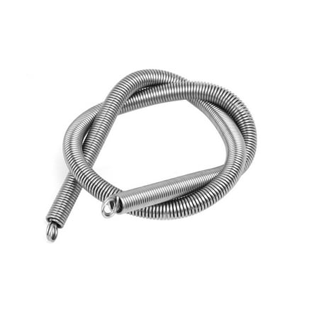 

0.8mmx6mmx300mm 304 Stainless Steel Tension Springs Silver Tone