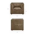 thumbnail image 4 of Modway Hilda Curved Back Vegan Leather Upholstered Armchair in Mushroom, 4 of 10